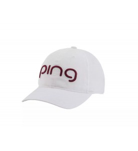 PING Ladies Aero Adjustable Golf Cap White / Magenta